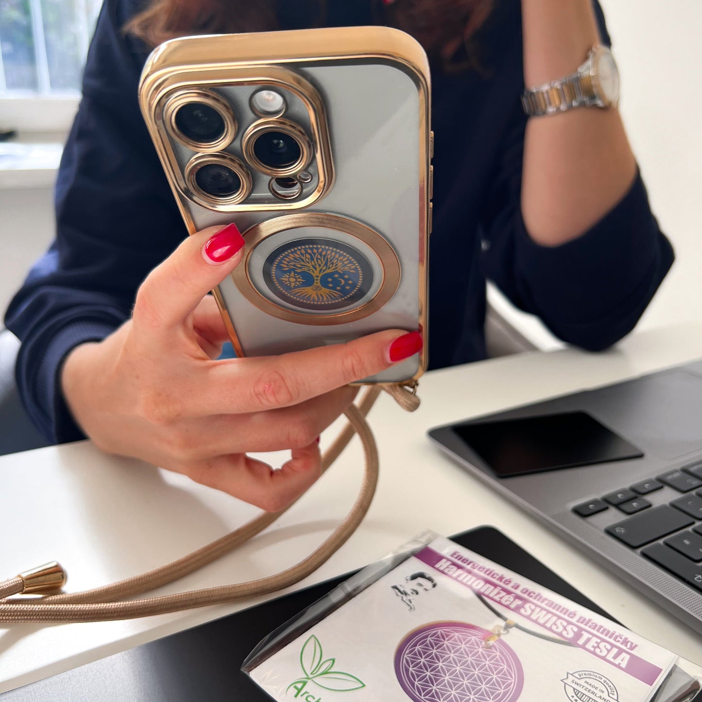 EMF harmonizer for mobile phone Tree of Life