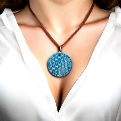 EMF Energy prívesok Kvet života- svetlomodrá