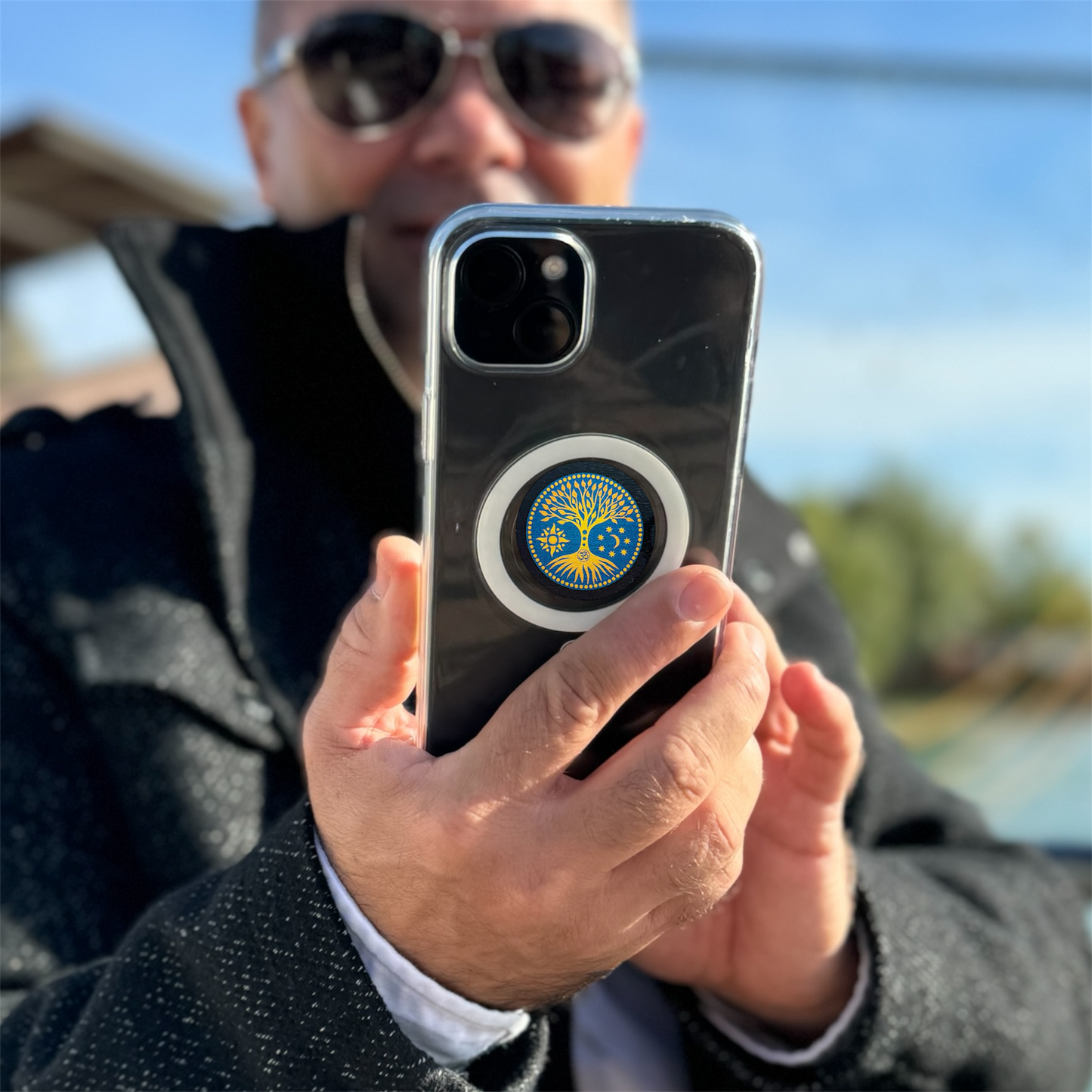 EMF harmonizer for mobile phone Tree of Life